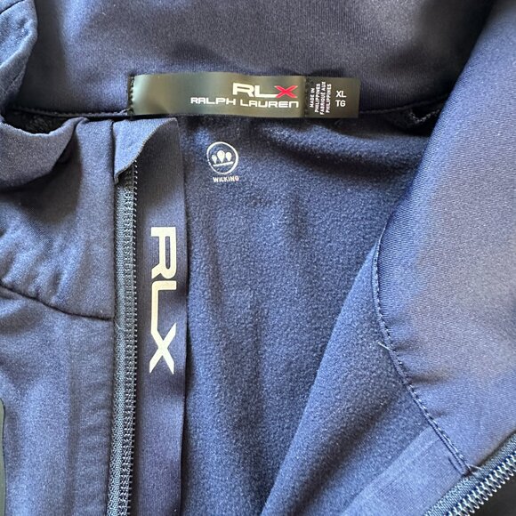 RLX Ralph Lauren 1/4 Zip Pullover Men XL Navy Golf 122nd US Open MGH 1811 Sporty - Picture 2 of 12